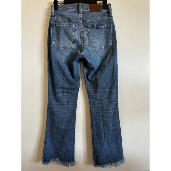 Madewell Jeans Women's Size 25 Cali Demi-Boot Flat w Frayed Hem - Picture 2 of 8